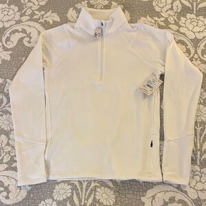 DSG Run Grid Women's Pure White Quarter-Zip Pullover ~ Size Small